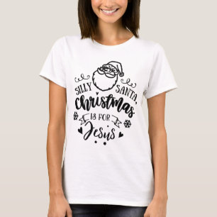 T-shirt PÈRE NOËL RIDICULE NOËL JÉSUS Scénario de vacances