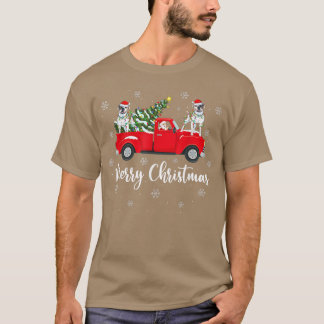 T-shirt Père Noël Riding Christmas Tree Truck American Bul