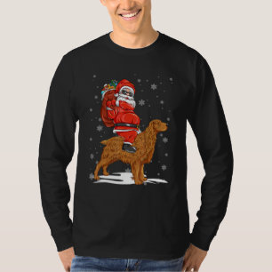 T-shirt Père Noël Riding Cocker Spaniel Chien Avec Casquet