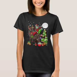 T-shirt Père Noël Riding Reindeer Chat birman Chat Noël Tr