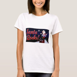 T-shirt Père Noël Rocks Père Noël joue de la guitare sur l