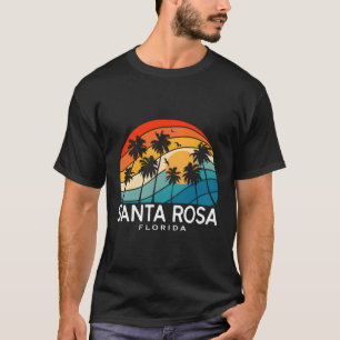T-shirt Père Noël Rosa Beach Floride Palm Tree Plage tropi