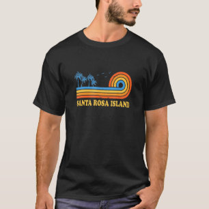 T-shirt Père Noël Rosa Island Floride Été Fl Tropical Sri