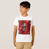 T-shirt père Noël rouge léopard (Devant entier)
