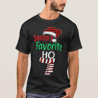 T-shirt Père Noël_s Favori Ho Drôle Noël Père Noël Red Pla