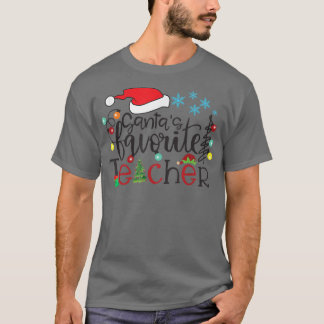 T-shirt Père Noël s Professeur Favori Funny Noël Père Noël