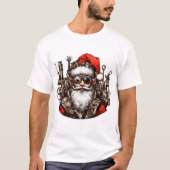 T-shirt Père Noël’s Steampunk Elf - Prêt pour l’action ! (Devant)