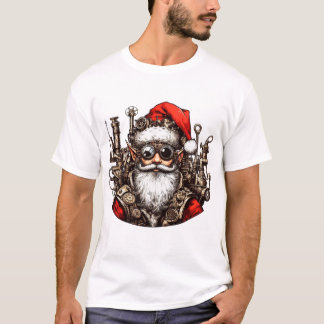 T-shirt Père Noël’s Steampunk Elf - Prêt pour l’action !