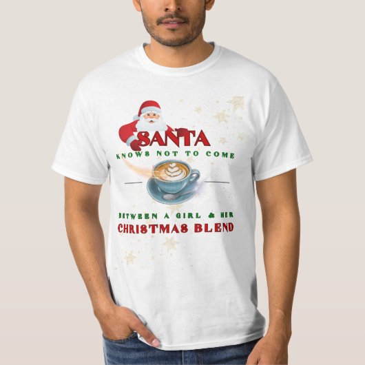 T-shirt Père Noël Sait Ne Pas Venir Entre Une Fille (Devant)