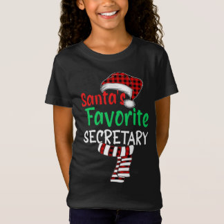 T-Shirt Père Noël Secrétaire favori Noël Père Noël Red Pla