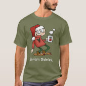 T-shirt Père Noël Sidekick Cute Funny Cartoon de Noël Dude (Devant)