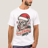 T-shirt 🎅 💀 Père Noël Skull Christmas Tee (Devant)