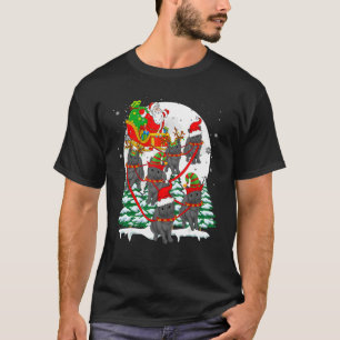 T-shirt Père Noël Sleigh Reindeer Chartreux Chats Xmas Cha
