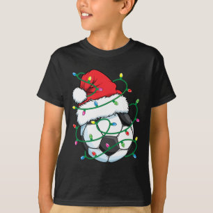 T-shirt Père Noël Soccer Sports Ball Hommes garçons Noël N