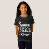 T-Shirt Père Noël Soins Préférés Soins de Maux Infirmière  (Devant entier)