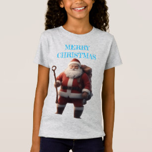 T-Shirt Père Noël spectrale : Fusion d'art de Noël HD de 4