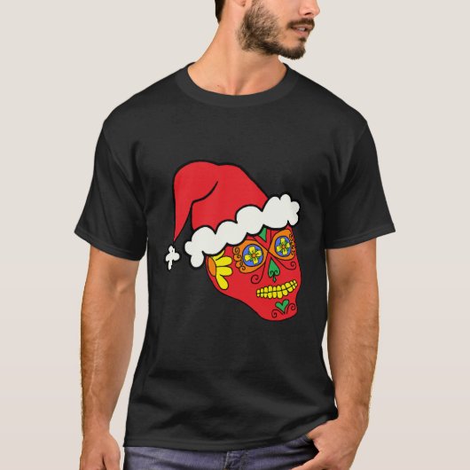 T-shirt Père Noël Sugar Skull (Devant)