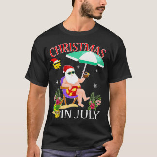 T-shirt Père Noël Summer maillot de bain drôle Noël en Jui