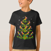 T-shirt Père Noël Sun Conure Birds Christmas Tree Lights P (Devant)