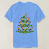 T-shirt Père Noël Sun Conure Birds Christmas Tree Lights P (Design devant)