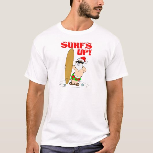 T-shirt Père Noël surfant (Devant)
