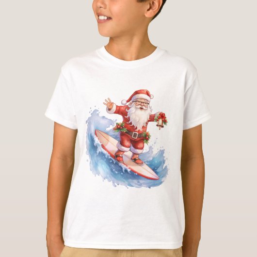 T-shirt Père Noël Surfing (Devant)