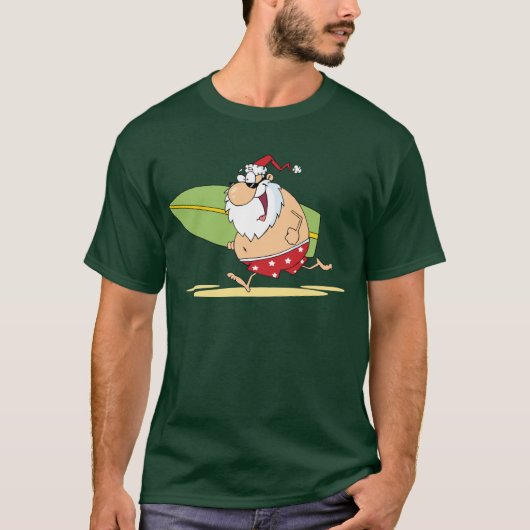 T-shirt Père Noël Surfing (Devant)