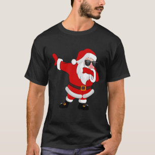 T-shirt Père Noël tamponnant avec Noël de Sunglass drô