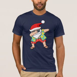 T-shirt Père Noël tamponnant hawaïen