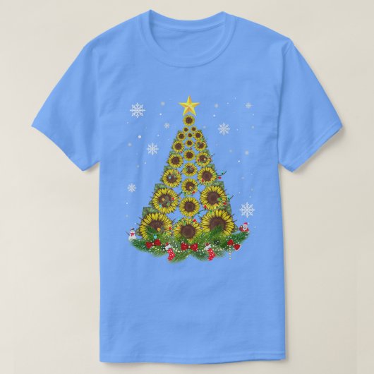 T-shirt Père Noël Tournesol Noël Arbre Lumières Père Noël (Design devant)