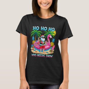 T-shirt Père Noël Tropical Drôle Cadeau de Vacances de Noë