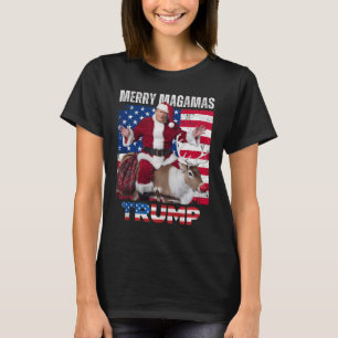 T-shirt Père Noël Trump Humour de Noël drôle Trump réservo