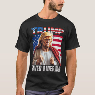 T-shirt Père Noël Trump Humour de Noël drôle Trump réservo