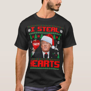 T-shirt Père Noël Trump I vol Coeurs Valentines