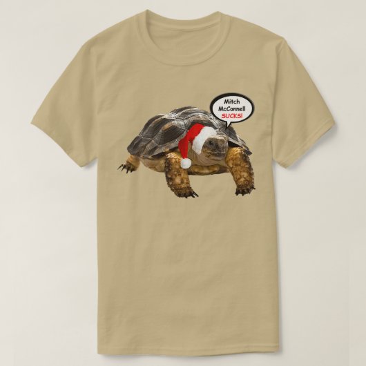 T-shirt Père Noël Turtle déteste Mitch McConnell (Design devant)