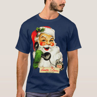 T-shirt Père Noël vintage au Téléphone Rétro Noël