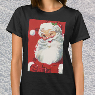 T-shirt Père Noël vintage de Noël, joyeux et clin d'œil