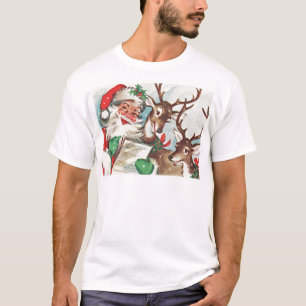 T-shirt Père Noël vintage et renne