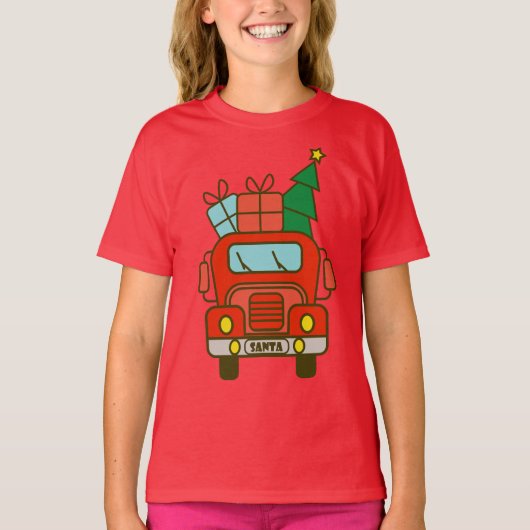T-shirt Père Noël vue de devant Joyeux Noël (Devant)