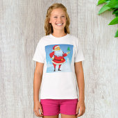 T-shirt Père Noël Whimsical avec Mini Arbre de Noël
