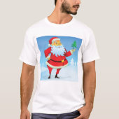 T-shirt Père Noël Whimsical avec Mini Arbre de Noël (Devant)