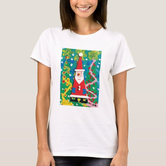 T-shirt Père Noël Winter Wonderland - Kids Art pour CHOC (Devant)