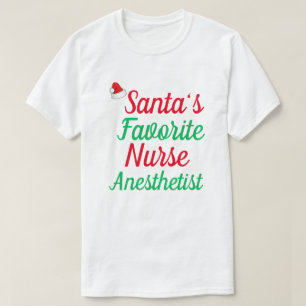 T-shirt Père Noël's Favorite Nurse Christmas Appréciation