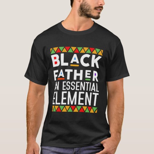 T-shirt Père noir La Fête des pères Elet essentielle Noir (Devant)