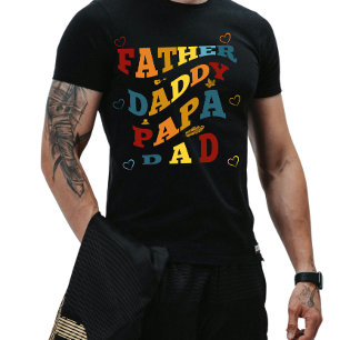 T-shirt Père occidental rétro, papa, papa