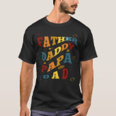 T-shirt Père occidental rétro, papa, papa (Devant)