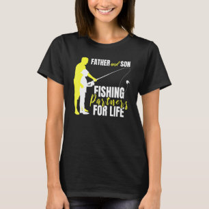T-shirt Père Papa Fils Équipe Pêche Famille Poisson