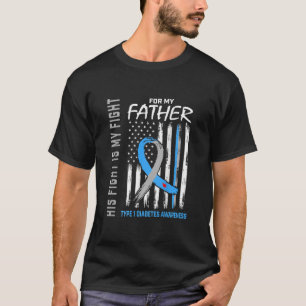 T-shirt Père Papa Type Un Diabète Sensibilisation USA Dr