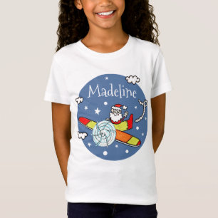 T-Shirt Père personnalisé Noël Père Noël Père Noël Avion