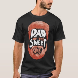 T-shirt Père Porté De La Douce Une Barbe